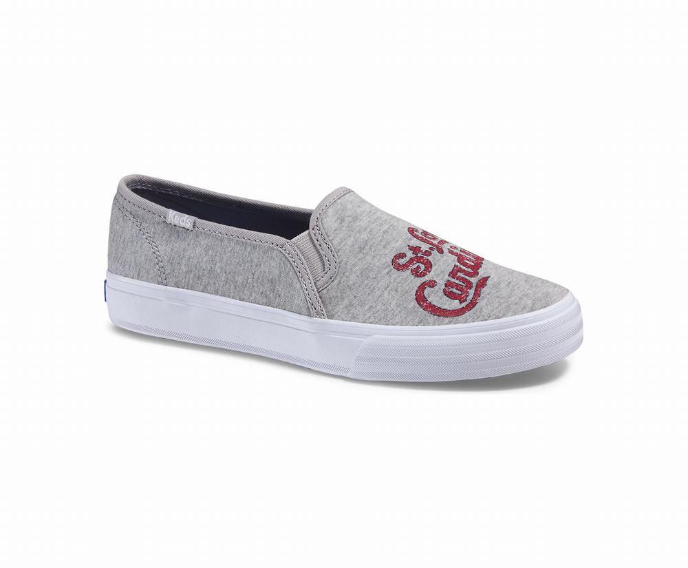 Women's Keds Double Decker MLB® Slip Ons Grey 6047192DY - South Africa